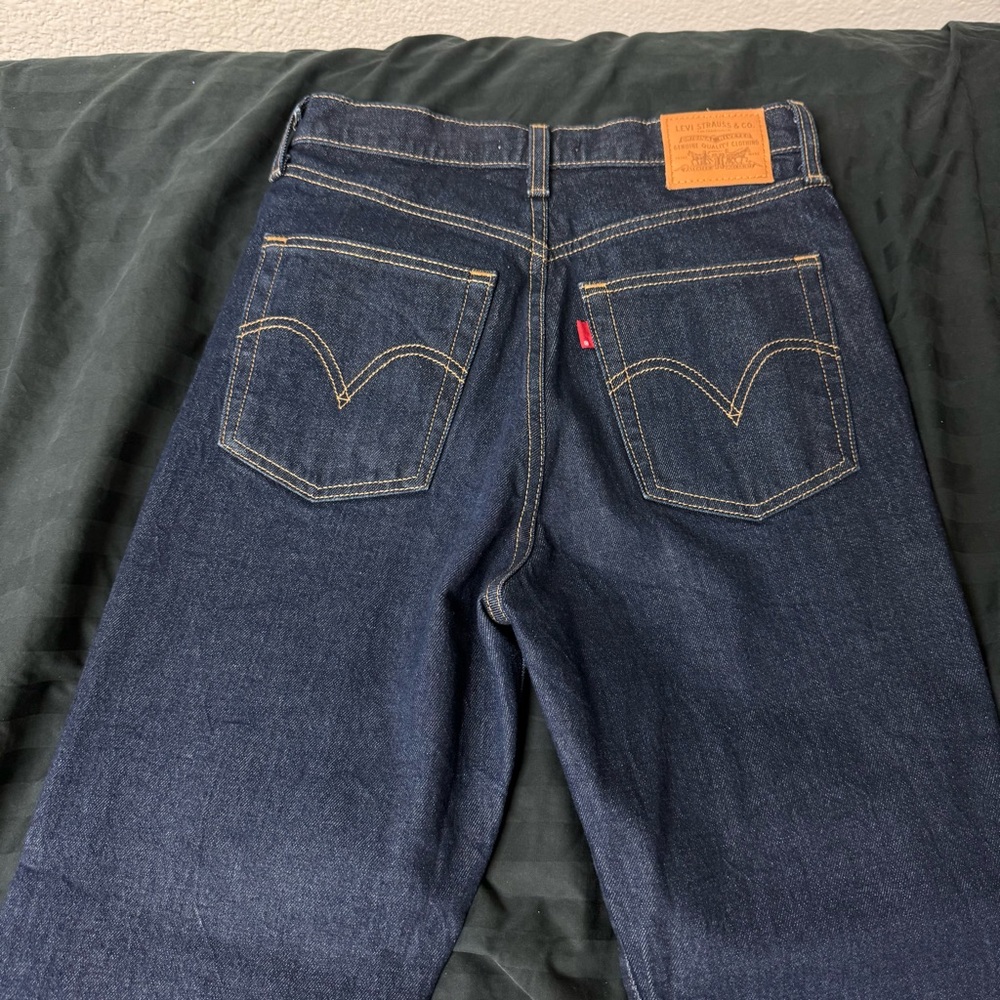 Levi's Deep Indigo Ribcage Bootcut Flare Jeans - Picture 7 of 9